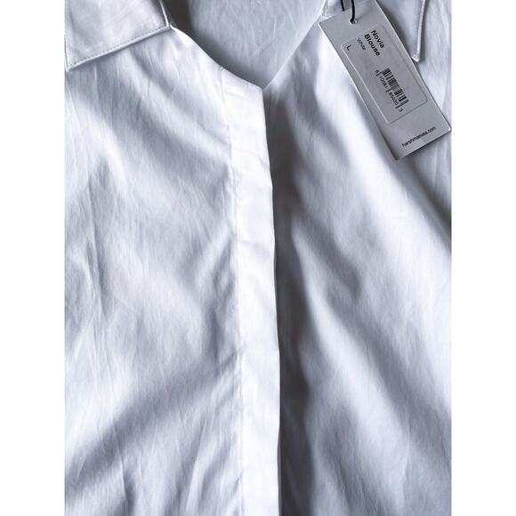 NWT Harshman Novia Blouse White Large - Picture 10 of 12